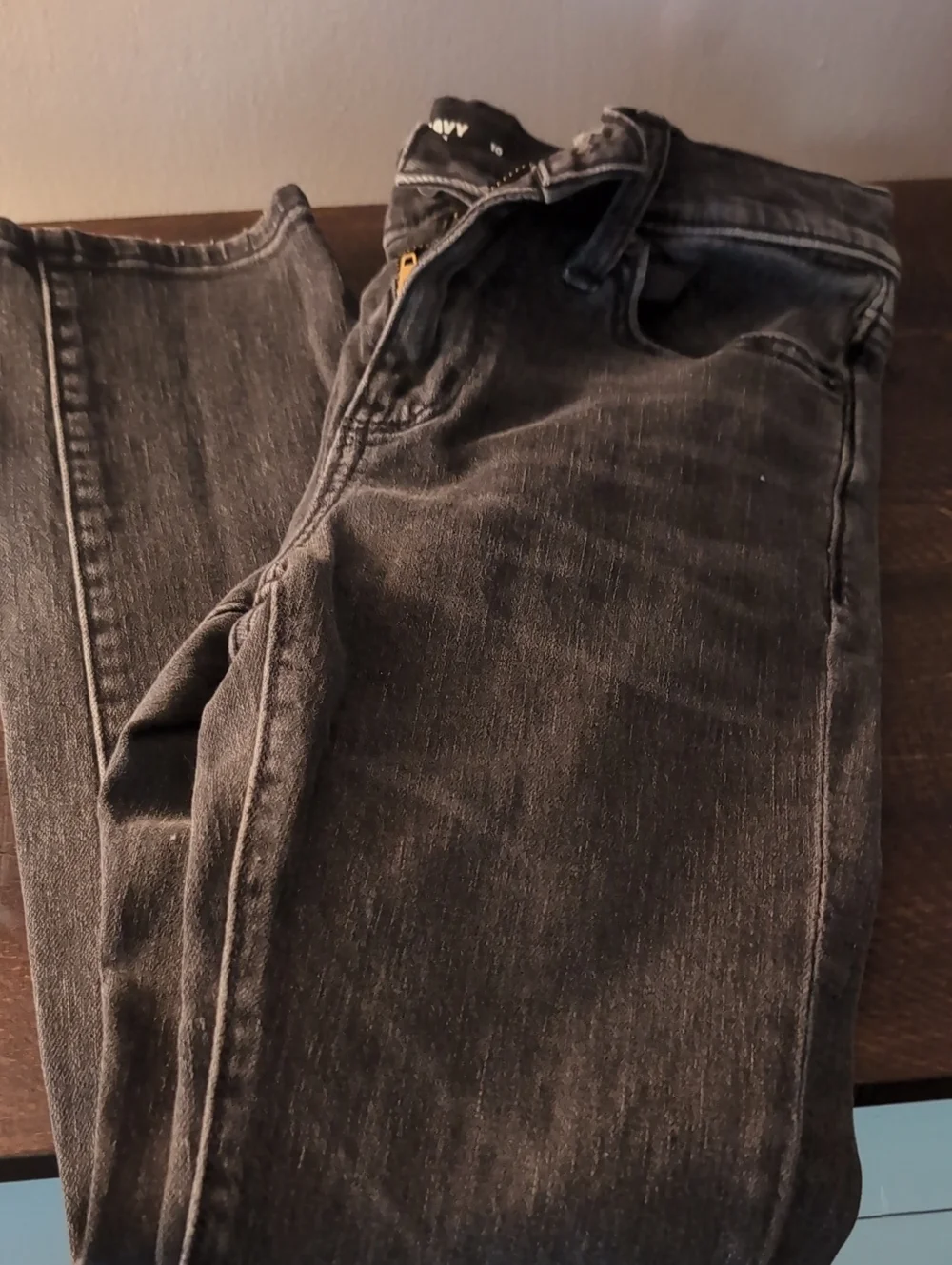 Old Navy Men's Slim Straight Washed Black Jeans